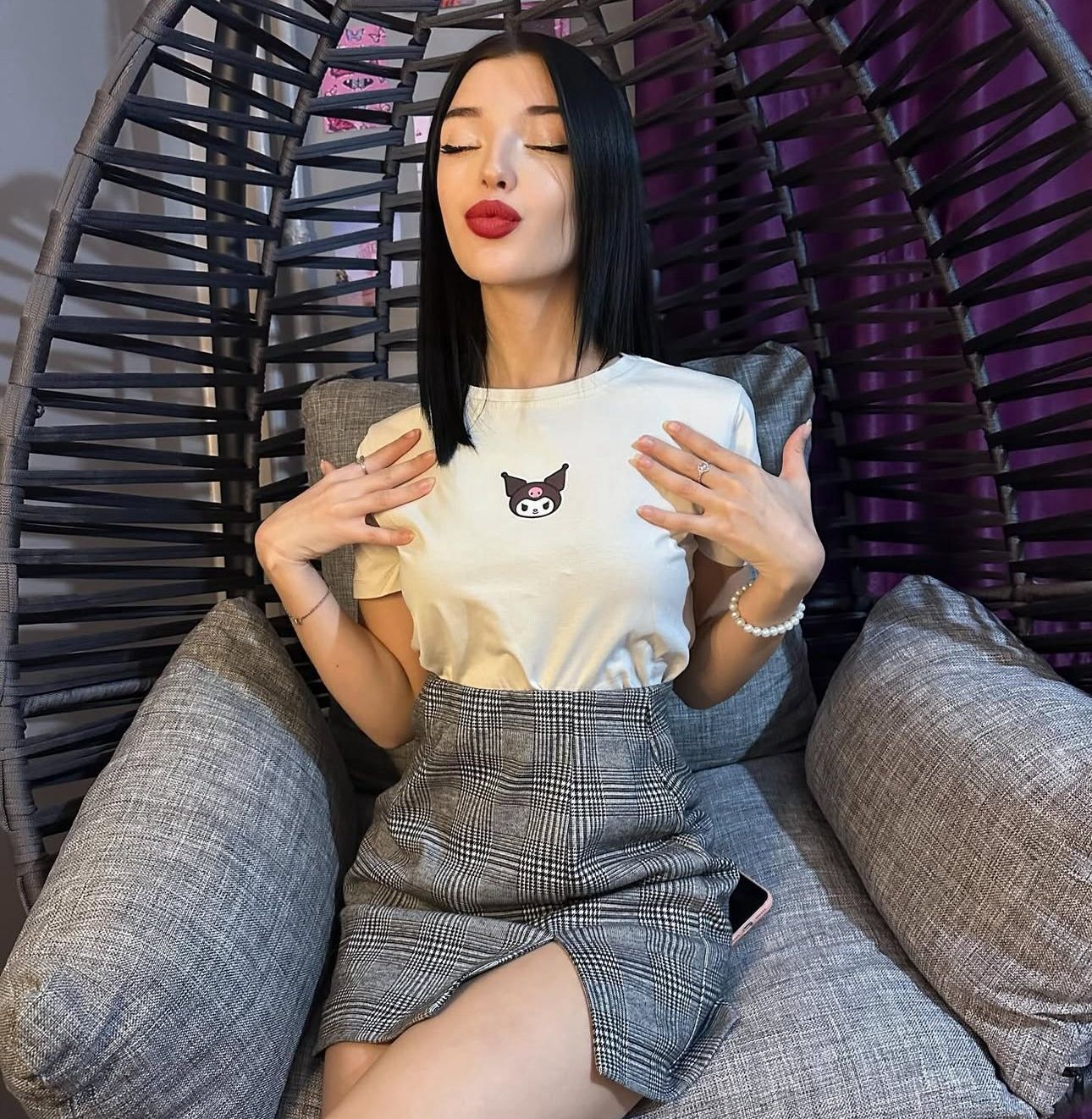 Kuromi Crop Tee